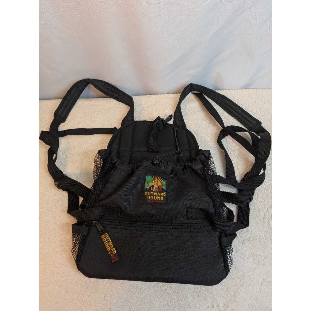 Outward Hound Pet Backpack Dog Carrier Travel Pack Black Adjustable Strap